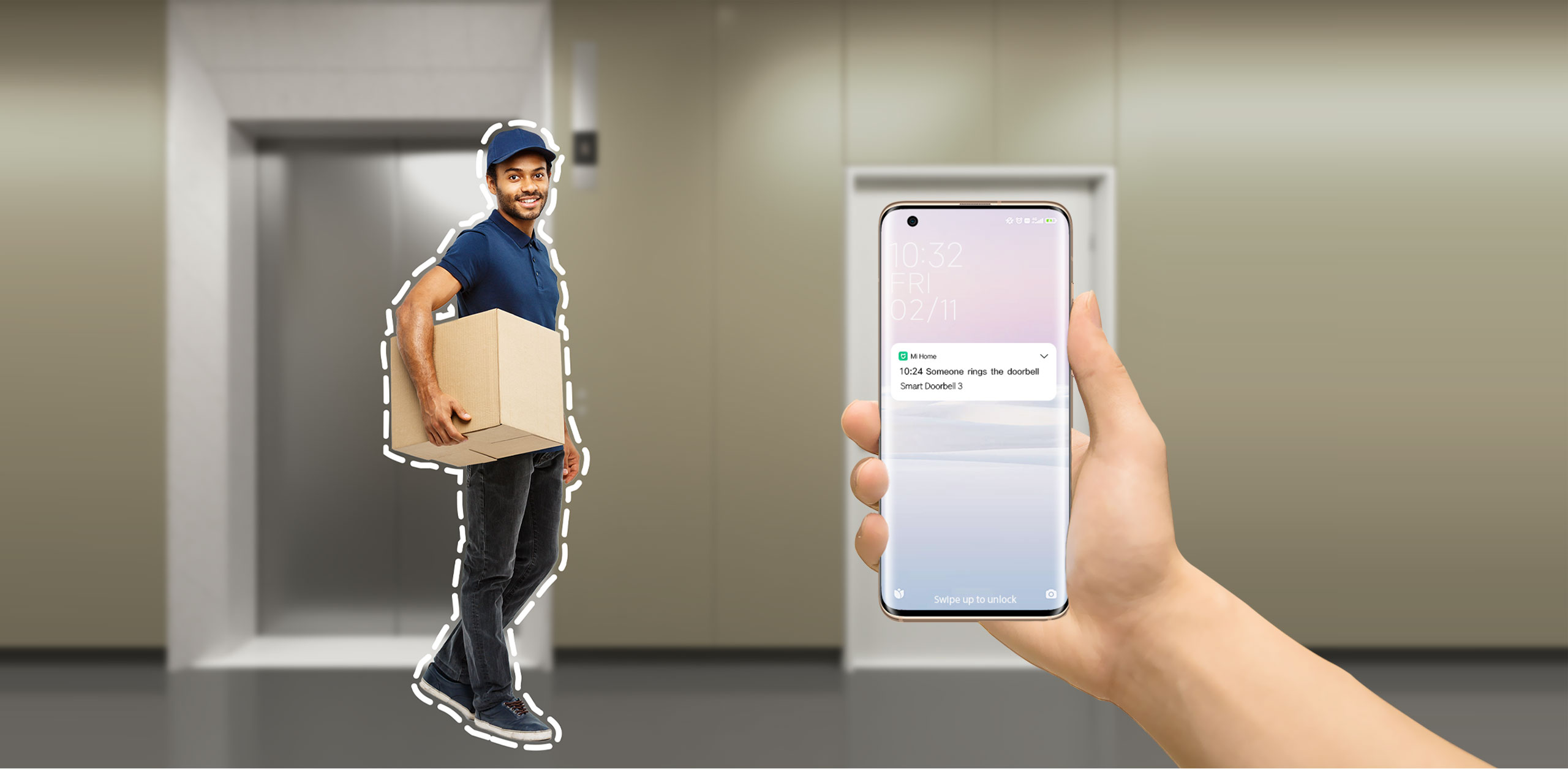 xiaomi-smart-doorbell-3-sécirité intélligente-mi-tunisie-mitunisie,