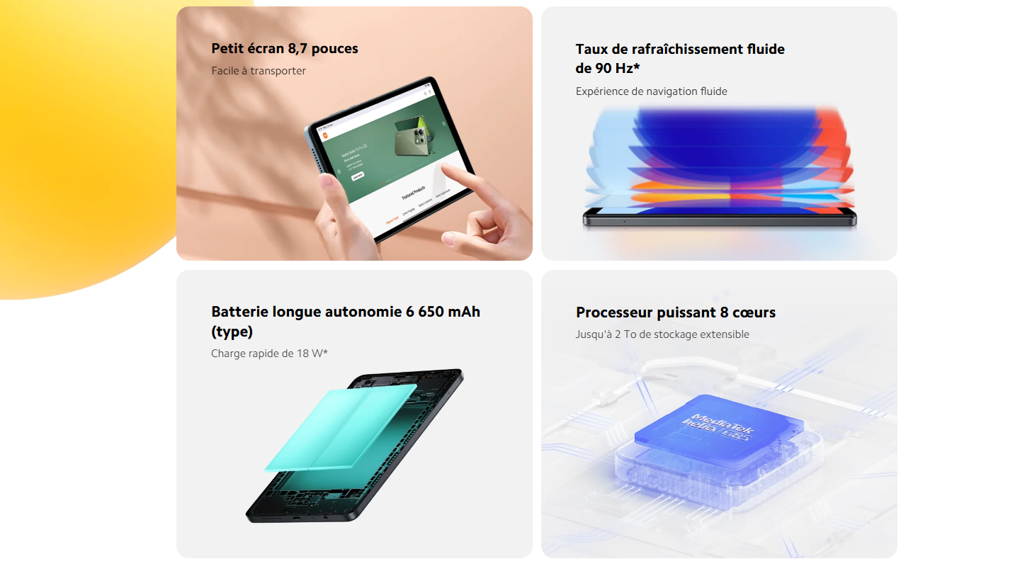 Redmi Pad SE 8.7 Wifi fiche technique