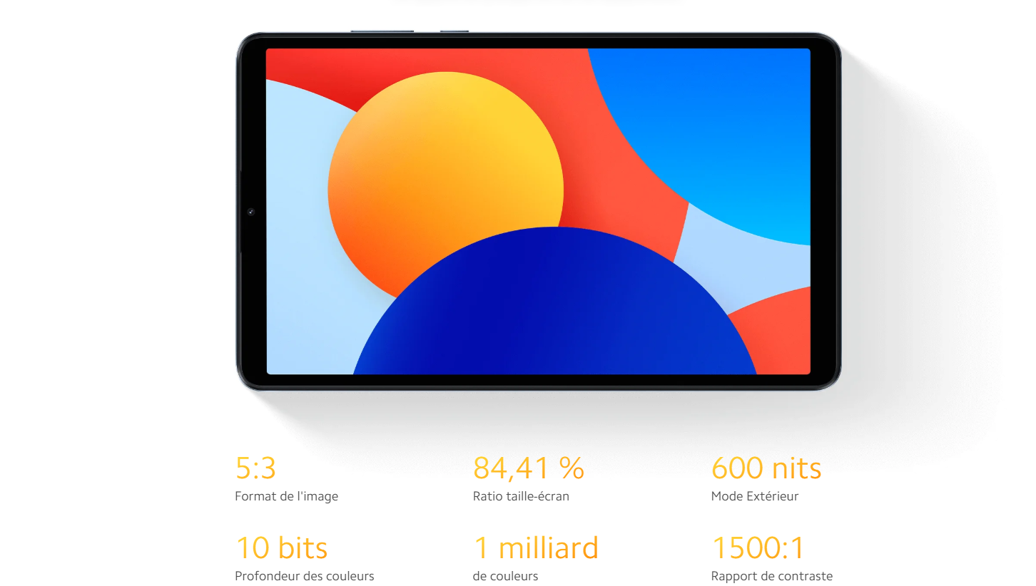 Redmi Pad SE 8.7 Wifi fiche technique