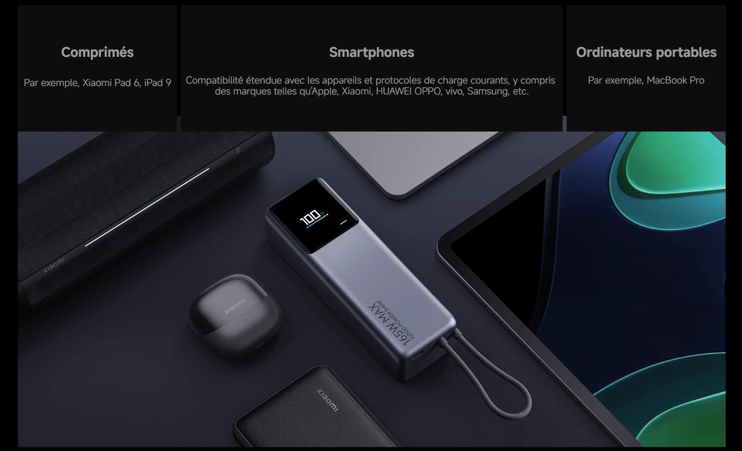 Xiaomi 165W Power Bank 10000 (Integrated Cable)