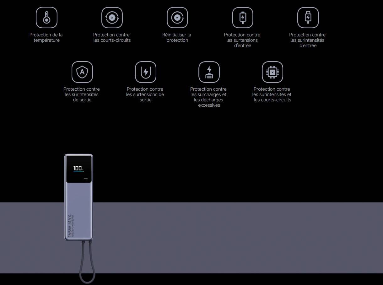 Xiaomi 165W Power Bank prix tunisie