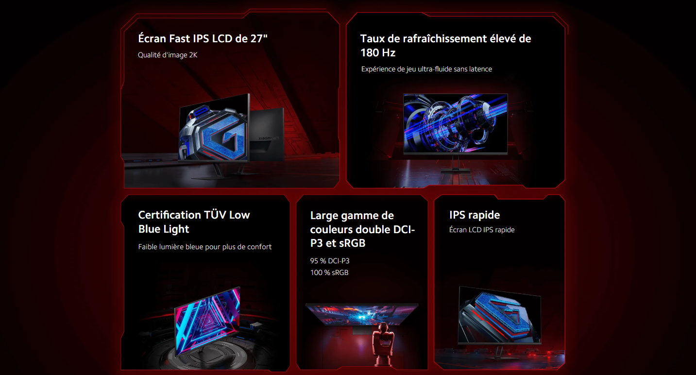 Xiaomi 2K Gaming Monitor G27Qi fiche technique