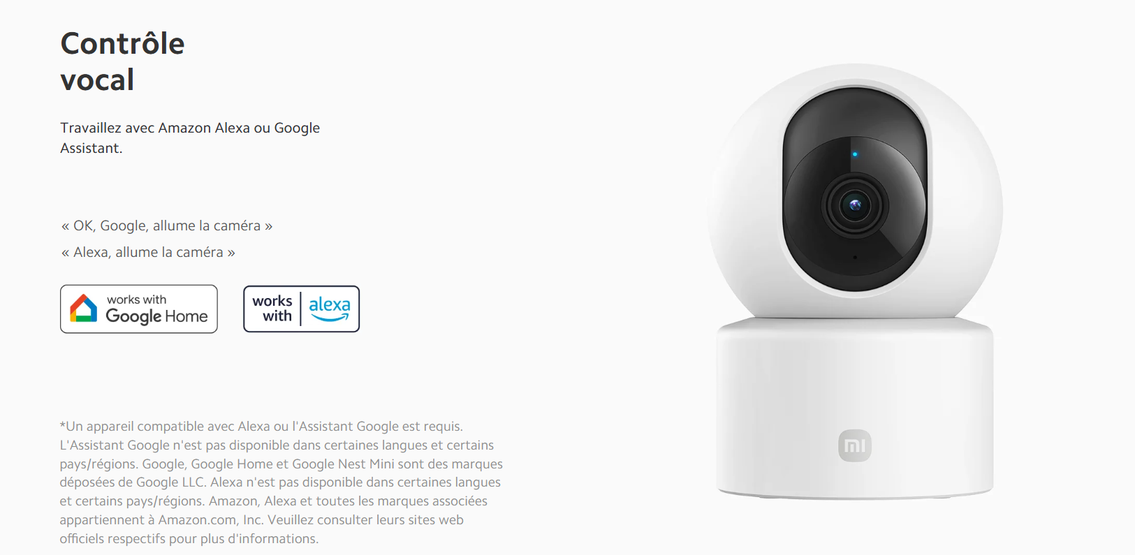 Xiaomi Smart Camera C301 fiche technique