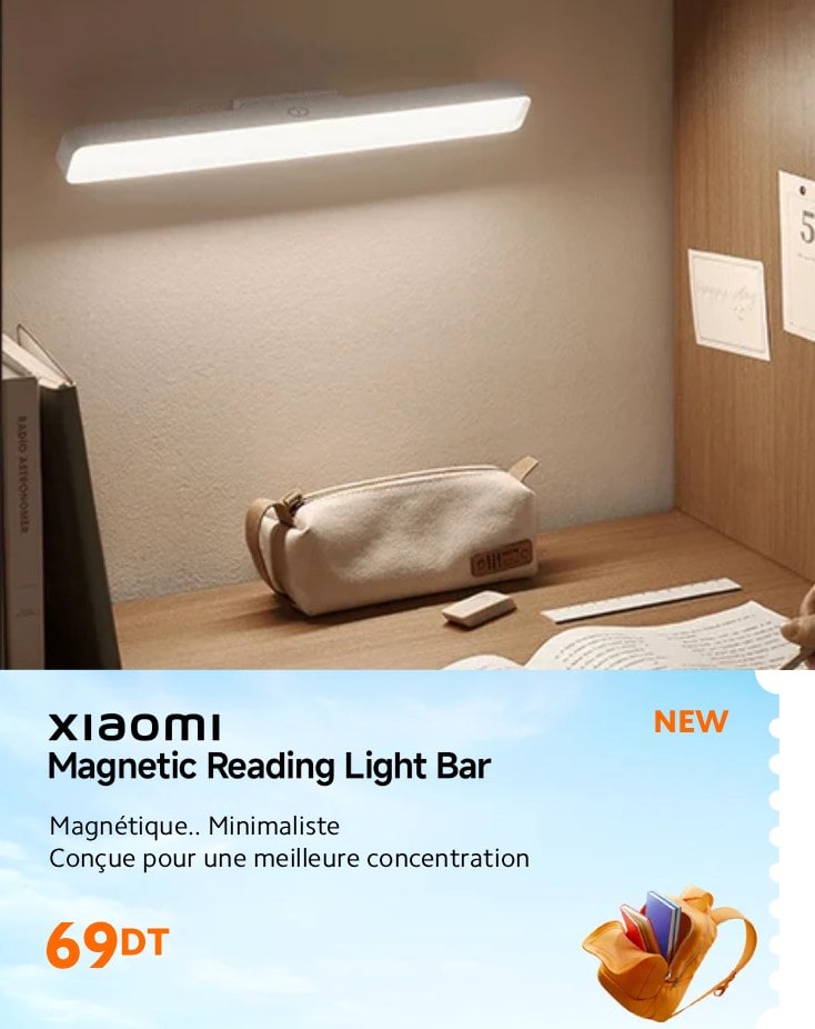 Xiaomi barre lumineuse de lecture magnétique
